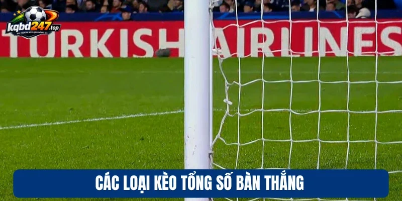 Các loại kèo tổng số bàn thắng