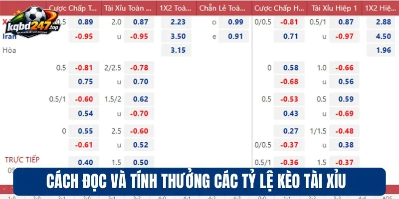 Kèo Tài Xỉu - Dự Đoán Bàn Thắng, Cược Thắng Lớn Mỗi Trận 3 Cách đọc và tính thưởng các tỷ lệ kèo tài xỉu