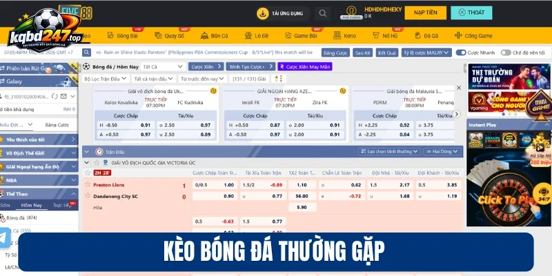 Five88 - Nhà Cái Đẳng Cấp, Bùng Nổ Trải Nghiệm Mỗi Ngày 4 Kèo bóng đá thường gặp