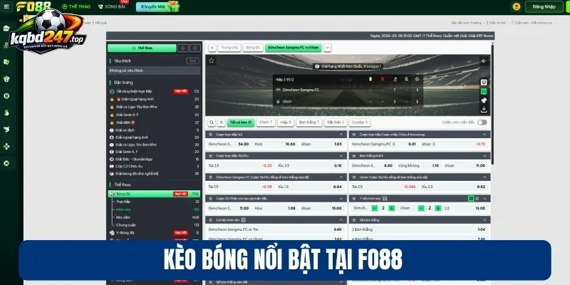 Fo88 - Thiên Đường Cá Cược Bóng Đá Uy Tín Số #1 VN 4 Kèo bóng nổi bật tại Fo88