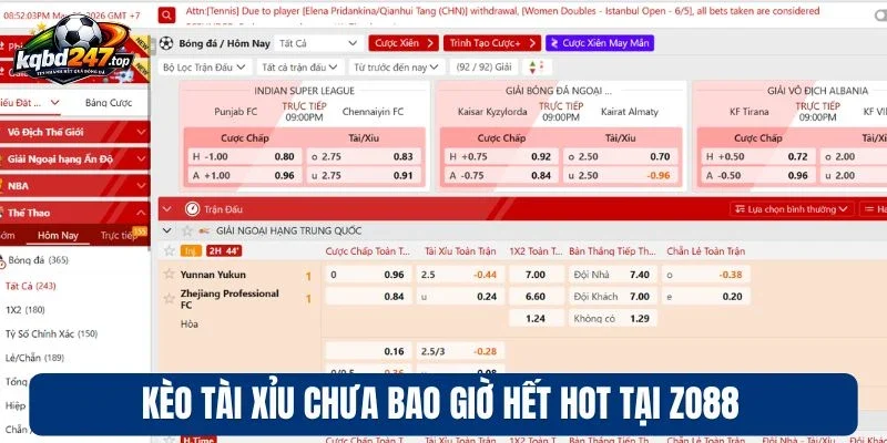 Zo88 - Nhà Cái Cá Cược Bóng Đá Hấp Dẫn, Tỷ Lệ Thưởng Cao 4 Kèo tài xỉu chưa bao giờ hết hot tại Zo88