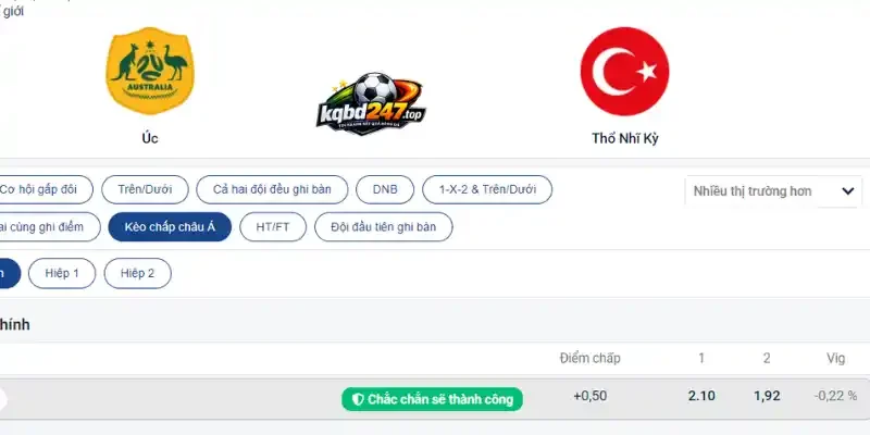 Kèo Nhà Cái Úc Vs Thổ Nhĩ Kỳ - Bảng D World Cup 11h00 14/06/2026 5 Soi kèo chấp Châu Á trận Úc vs Thổ Nhĩ Kỳ 14/06/2026